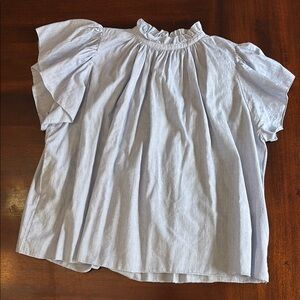Trovata blue and white stripe blouse top size small
